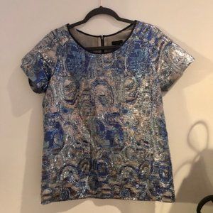 Metallic J. Crew blouse